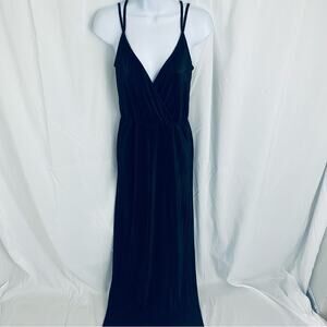 ASOS Sheer Pleated Black Maxi Dress Size 2